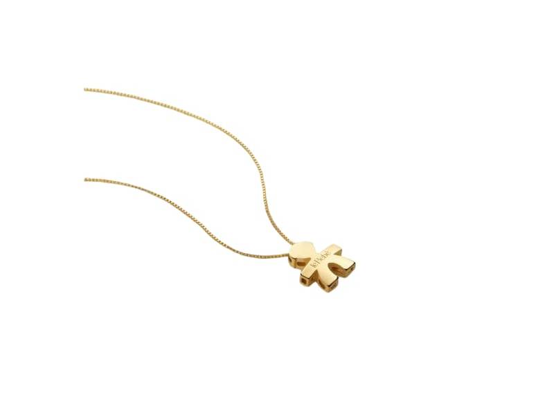 18KT YELLOW GOLD NECKLACE WITH BOY SILHOUETTE I TESORINI LE BEBE' LBB918